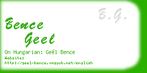 bence geel business card